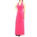 CALVIN KLEIN $199 Womens New 1154 Pink Sleeveless V Neck Maxi Sheath Dress 8 B+B