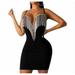 Women Sexy Strappy Mini Dresses Jumpsuit Tassel Bodycon Dress Party Cocktail