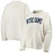 Notre Dame Fighting Irish Pressbox Women's Comfy Cord Vintage Wash Basic Arch Pullover Sweatshirt - White