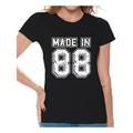 Awkward Styles Made In 88 Tshirt 30th Birthday Party Outfit for Women Born in 1988 Funny Birthday Shirts for Women 30th Birthday Shirt Funny Thirty Shirts Womens 30th Tshirt B-Day Party 88 T-Shirt