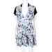 Pencey Womens Deep V-Neck A-Line Above Knee Short Sleeve Floral Dress Size 6