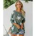 Pudcoco Womens Long Sleeve Loose Sweater Knitwear Jumper Pullover Tops Blouse Star Women Clothes Female Costume Sweaters