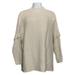 MarlaWynne Women's Sz L SoftKNIT Turtleneck Poncho Sweater Beige 734069