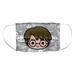Harry Potter Harry Chibi Head 1-Ply Reusable Face Mask Covering, Kids