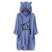 Winnereco Women Sweatshirts Hoodies Dress Cat Printed Hooded Pullovers (Blue 5XL)