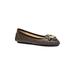 Michael Michael Kors Lillie Moccasin Flats Mini Logo Brown Shoes Size 6.5