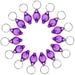 15 Pack 395nm UV Mini LED Keychain Flashlight Black light UV Lights Key Ring Light Torch (Purple)