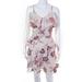 Rebecca Taylor Womens Sleeveless Metallic Fleur Dress Rose Gold Pink Size 6