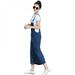 New Fashion Spring dress Casual Denim Loose Strap Casual Long Denim Blue Overalls Jeans Dress vestidos