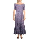 Poupette St Barth Womens Soledad Smocked Jersey Maxi Dress