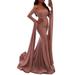 Prom Dresses One-shoulder Long Sleeves Slit Sexy Long Prom Gown Evening Dresses Evening Gown