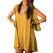 Plus Size Womens Summer Polka Dot Print V-Neck Broken Sleeve Off Shoulder Loose Short Mini Shirt Dress Boho Sundress