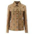 Chloe Ladies Beige Embroidered Shirt Jacket