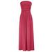 Grace Karin Sexy Women's Summer Strapless Pleated Waist Maxi Dress With Pockets