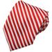 Jacob Alexander Men's Candy Cane Red and White Stripe Tie - Regular - 58 inch