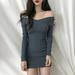 Women Bodycon Dress 2021 New Retro French Temperament V Neck Slim Buttocks Dress Women Tight Dresses Elegent Party Mini Vestido