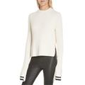 Helmut Lang Women's Crochet Detail Wool-Blend Pullover, XS, White