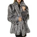 Womens Faux Fur Coat Parka Jacket Long Trench Winter Warm Thick Outerwear Overcoat