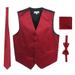 Gioberti Men's Formal 4pc Satin Vest Necktie Bowtie and Pocket Square