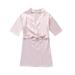 Kids Girls Satin Kimono Robe Plain Lingerie Sleepwear Bathrobe with Belt