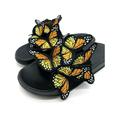 Colisha Womens Slip On Slippers Sliders Butterfly Flat Sandals Ladies Summer Mules Shoes Women's Fashion Slippers Flat Heel Sandals Backless Casual Shoes Butterfly Decor