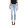 Celebrity Pink Jeans Women Mid Rise Distressed Ankle Skinny Jeans with 5 Pockets 3 Light Denim