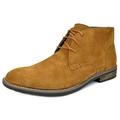 Men's Flat Suede Leather Lace Up Oxfords Casual Chukka Desert Ankle Boots Shoes Urban-01 Camel Size 7
