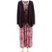 Carole Hochman Abstract Hydrangea Maxi Dress Set Women's A273581