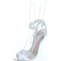 Bella Marie Womens Velna-1 Fashion Transparent Lucite Wedge Dress Shoes