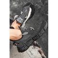 Men Thick Soled Lace Tie Running Shoes