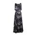 Fame And Partners Womens Black Floral Printed Blouson Maxi Dress 6