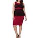 Kiyonna Lady in Lace Peplum Dress Red