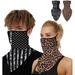 Face Mask Bandana Scarf Neck Gaiter Women Men Summer Balaclava for Outdoor Dust UV Motorcycle(Color: 2 Pack Leopard +Usa Flag)