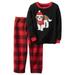 Carters Baby Boys 2-Piece Snug Fit Cotton Christmas PJs Ho Ho Ho Black