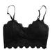 OaktreeSolid Lace Embroidery Bras Women Floral Sexy Hollow Out Underwear Seamless Lingerie Removable Padded Brassiere Bra Top Lace Top