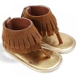 Taykoo Baby Toddler Girls Boys Sandals Infant Summer Beach Flat Shoes, Tassel Casual Soft-soled Sandal