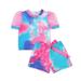 hirigin Baby Short Sleeves + Shorts Tie-dye Pattern Printing Clothing