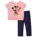 Disney Baby Girls' Minnie Mouse 2 Piece Jeggings Set, Pink (3-6 months)