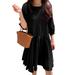 ZANZEA Women Korean Casual New Romantic Pleated Loose Dress