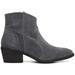 LONDON RAG Womens Leather Stack Heel Ankle Boots
