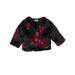 Osh Kosh Toddler Girls Black & Pink Floral Fauxfur Jacket Winter Coat