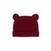 Kernelly Newborn Hospital Hat 0-12Months Preemie Boys Girls Beanie Solid Infant Baby Ears Bonnet Infant Cotton Hats 1pc - Claret