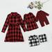 PatPat Mommy and Me Christmas Plaid Long sleeve Dresses