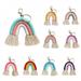 CUTELOVE Nordic Kids Room Rainbow Hanging Decoration Macrame Rainbow Keychains Child Room Decoration Boho Cotton Rope Wallet Decoration