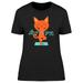 Love Yoga Orange Cat Tee Women's -Image by Shutterstock