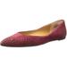 Nine West Women's Essayday Flat,Red Suede,8 M US