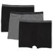 Hanes Big & Tall Men's Underwear Boxer Briefs 3-Pack Black/Black/Gray