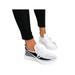LUXUR Walking Shoes for Women EVA Mesh Support Lightweight Solid Color Leisure Tennis Sports Shoes