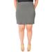 Women's Regular and Plus Size Cotton Stretch Fabric Basic Mini Skirt