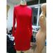 Women's Slim Fit Ripped Long Sleeves Turtleneck Dress Versatile Black Sheath Bottoming Skirt